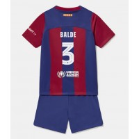 Barcelona Alejandro Balde #3 Hjemmedraktsett Barn 2023-24 Kortermet (+ Korte bukser)